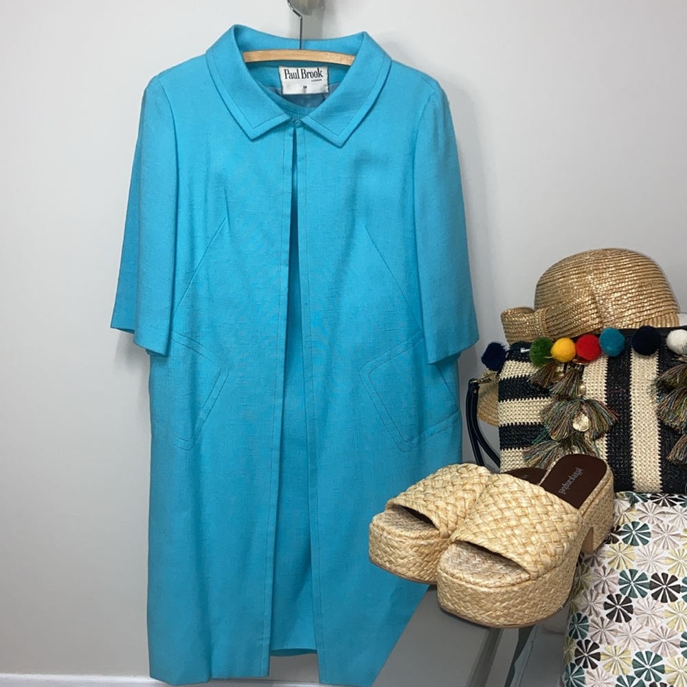 Authentic 1960s Shift Dress & Matching Dinner Coat | Mid-Century Mod Perfection